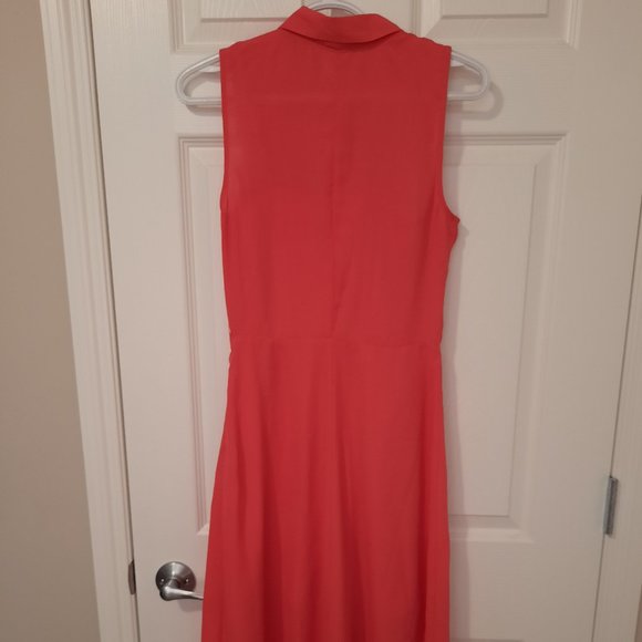 Coral sleeveless summer dress - Picture 4 of 5